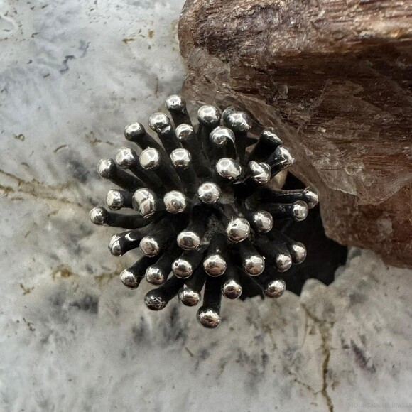 Sterling Silver Porcupine Fashion Ring For Women, Taxco Mexico - Picture 1 of 10
